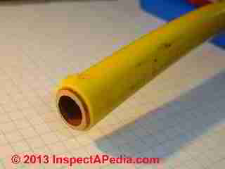 Plastic coated L copper heating oil piping (C) Daniel Friedman 2013