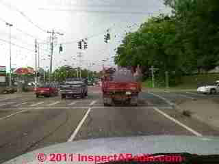 Underground oil tank being transported © D Friedman at InspectApedia.com 