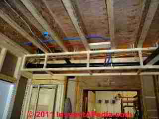 Foam insulation in plumbing pipe chase (C) D Friedman Eric Galow