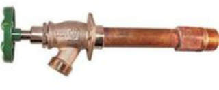 Arrowhead 456-04LF Frost free hydrant, 3 3/4" wall cavity, 125 psi, all brass &^ Type L copper - at InspectApedia.com