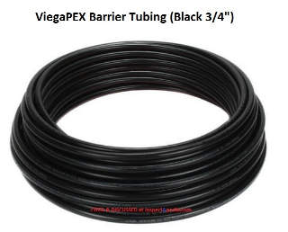 Black ViegaPex tubing at InspectApedia.com