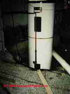 Water heater in a crawl space pit (C) Daniel Friedman