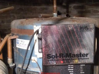 Ford water heater, solar model, with Sol-R-Master control system (C) InspectApedia.com reader Tom (2019)