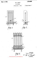 Hoyt, Robert C. GAS HEATER [PDF] U.S. Patent 1,524,864, issued February 3, 1925.