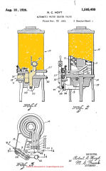 AUTOMATIC WATER HEATER VALVE [PDF] U.S. Patent 1,595,400 - at InspectApedia.com