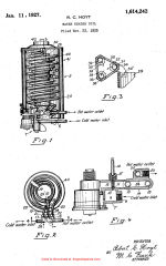 Hoyt, Robert C. WATER HEATER COIL [PDF] U.S. Patent 1,614,242, issued January 11, 1927. at InspectApedia.com