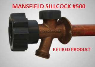 Mansfield frostfree sillcock #500 retired product, replaced by Prier #400 - at InspectApedia.com