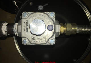 Maxitrol RV47CL gas regulator on a kitchen cooktop (C) InspectApedia.com reader JC