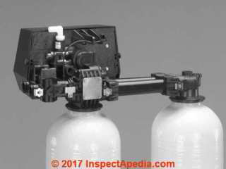Model 9100 Water Softener at Inspectapedia.com