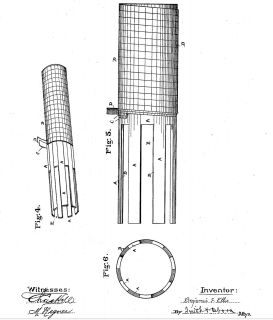 Pitch impregnated pipe precursor to Orangeburg Ellis Patent 612897 at InspectApedia.com