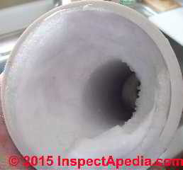 Plumbing vent beginning to clog with snow (C) Daniel Friedman