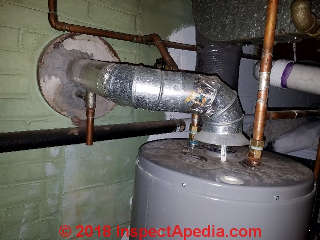 Improperly-vented gas fired water heater in a Minneapolis home (C) Daniel Friedman