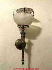 Antique gas lighting Samuel Morse Home Poughkeepsie NY (C) Daniel Friedman