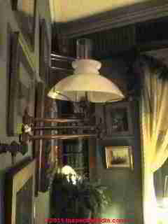Antique gas light wall sconce Samuel Morse Home Poughkeepsie NY (C) Daniel Friedmanh