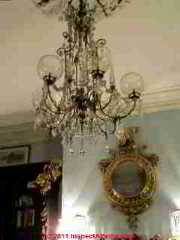 Antique gas lit chandelier, Samuel Morse Estate, Poughkeepsie NY (C) Daniel Friedman