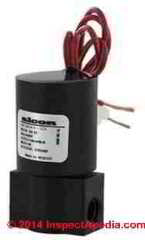 Alcon low voltage operated solenoid valve (C) InspectApedia, Alcon contact information is in this article