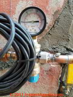 Pressure gauge installed at pressure regulator for the steam generator (C) Daniel Friedman
