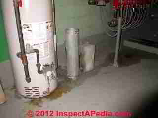 Leaks at a hot water heater (C) Daniel Friedman