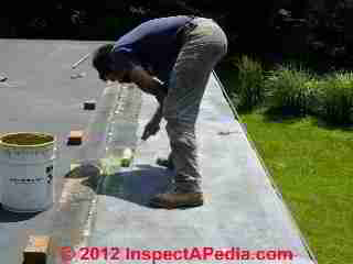 EPDM rubber roof installation and repair details (C) Daniel Friedman Eric galow