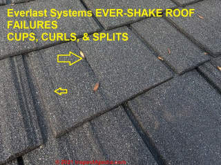 EverShake Roof Failure (C) Inspectapedia