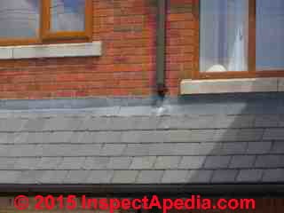 Roof-wall flashing properly installed on a home near Goodrich Castle in Ross on Wye in HErefordshire (C) Daniel Friedman