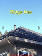 Hip roof example - not vented (C) InspectApedia.com Daniel