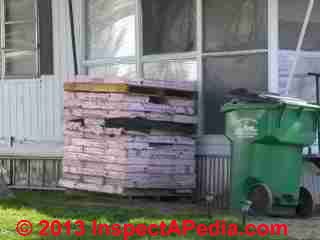 Shingles stored outdoors (C) Daniel Friedman