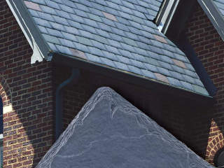 Dura Slate a polymer manufactured roofing slate at InspectApedia.com