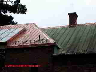 Copper roof standing seam (C) Daniel Friedman