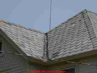 Slate roofing installed in the French pattern