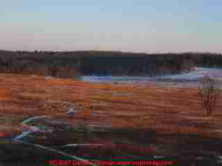 Open fields hold distant septic drainfield 