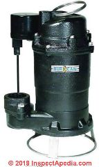 Bur-Cam sewage grinder pump (C) InspectApedia.com