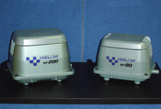 HiBlow septic aerator pump models at InspectApedia.com