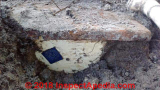 Possible D-box for septic tank - cover may be unsafe (C) InspectApedia.com Adam