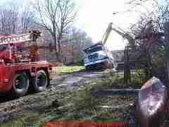 Photograph of  a seepage pit collapse at a residential property