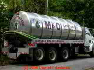 PHOTO of a modern septic tank pumping truck