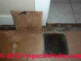 Asbestos containing vinyl asbestos floor tiles