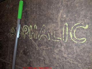 ASPHALIC Insulating sheathing board (C) InspectApedia.com Gavin