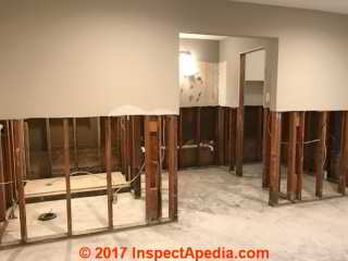 Brick veneer wall damage repair procedures (C) InspectApedia.com bb Hurricane Harvey damage