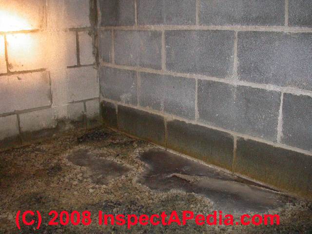 crawl space water ground entry basement moisture wet stop block foundation concrete plastic leaks control floor crawlspace slab leak mold