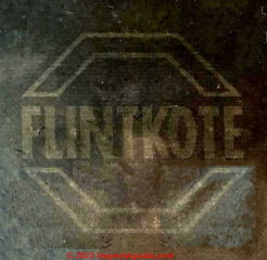 Flintkote insulating sheathing or blackboard - not asbestos (C) InspectApedia.com DF