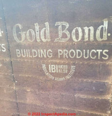 Gold Bond insulaton board (C) InspectApedia.com Patrick