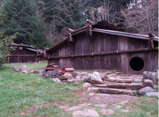 plank house native american construction yurok houses tribe shelter box homes northwest indian pacific indians model living traditional build family