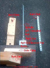 Improved rafter spreader to repair sagging roofs (C) InspectApedia.com Jeffrey