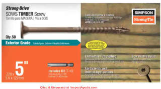 Simpson Strong-Drive SDWS Timber Screws structural screws for wood framing structural connections