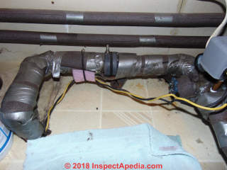 Leaky snifeter valve caused air discharge at faucets (C) InspectApedia.com Bill