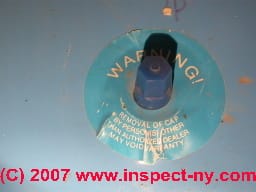 Photograph of a water pressure tank air valve