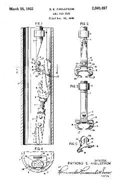 Well rod grabber patent, Axelstrom US 2590487 1952 - InspectApedia.com 