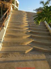 Remarkable stairway in Oxaca (C) Daniel Friedman at InspectApedia.com