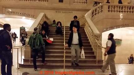 Wide stairway with central handrailing, Grand Central Terminal, New York City (C) Daniel Friedman